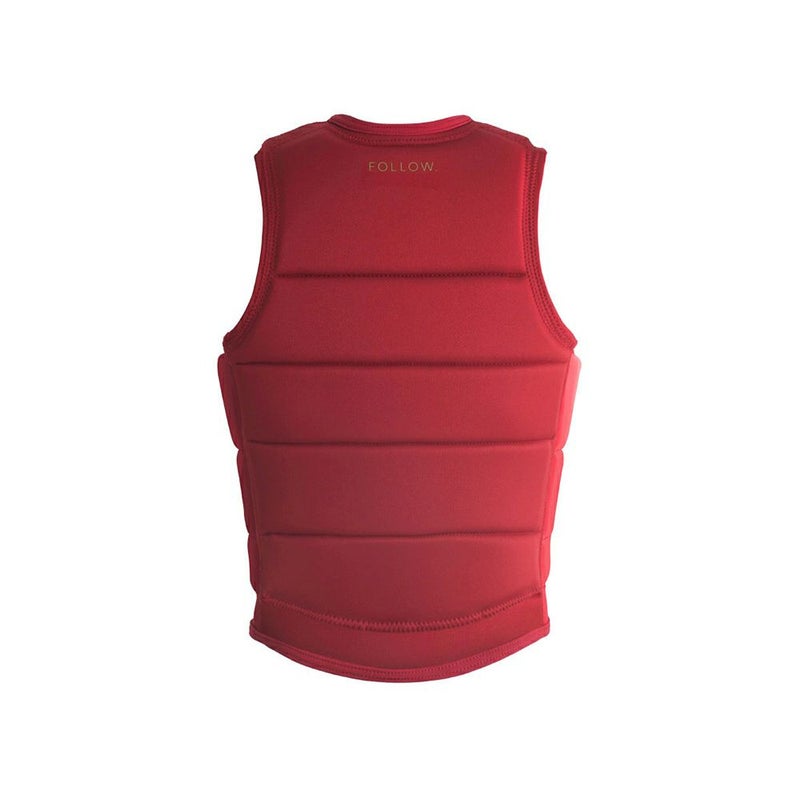 FollowのCorp Ladies（赤）レディースインパクトベストの背面