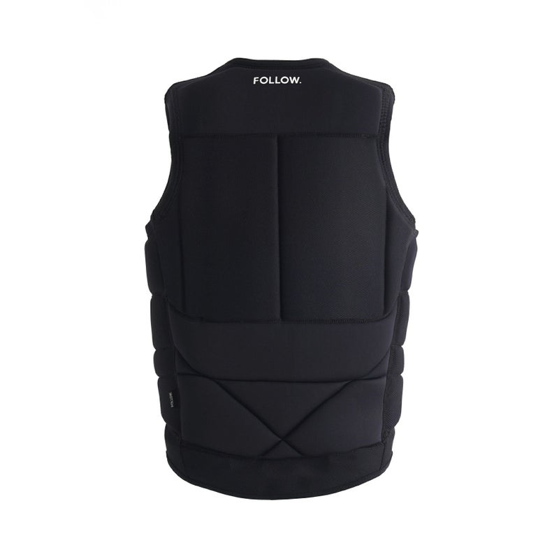 FollowのCapiva（黒）インパクトベストの背面
