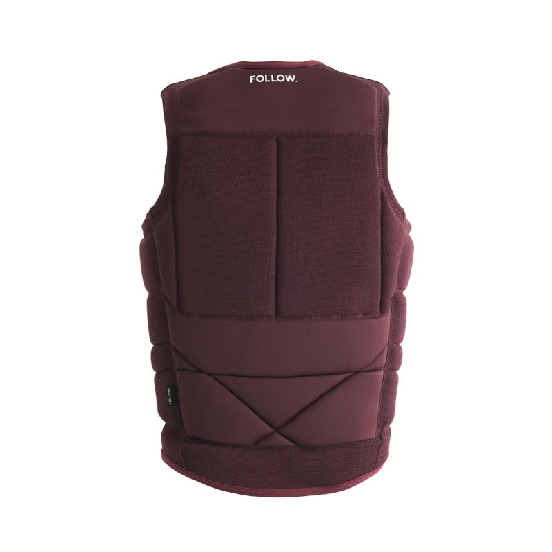 FollowのCapiva（臙脂）インパクトベストの背面