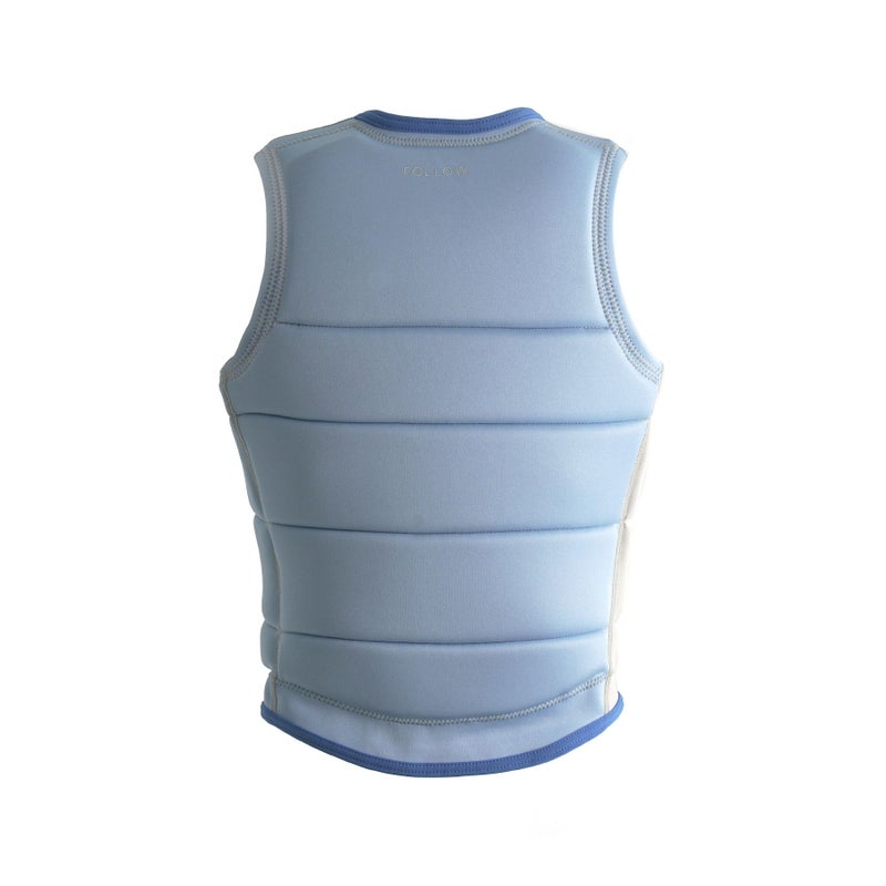 FollowのCorp Ladies （水色）レディースインパクトベストの背面