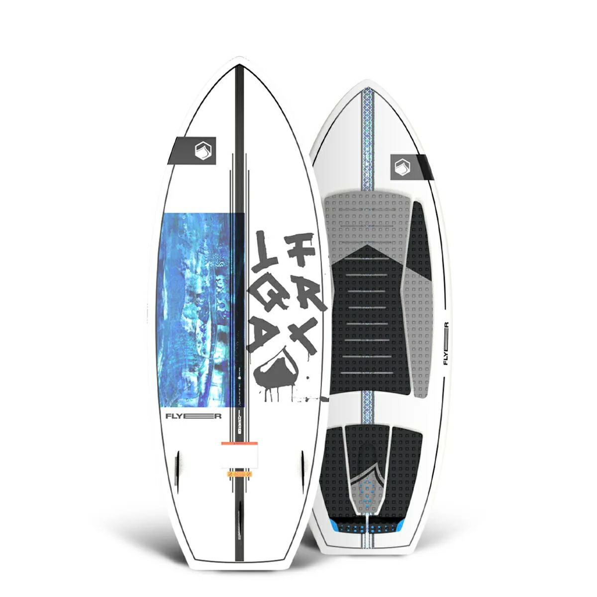 LIQUID FORCEのウェイクサーフボード　Flyer Thrusterの表と裏両方
