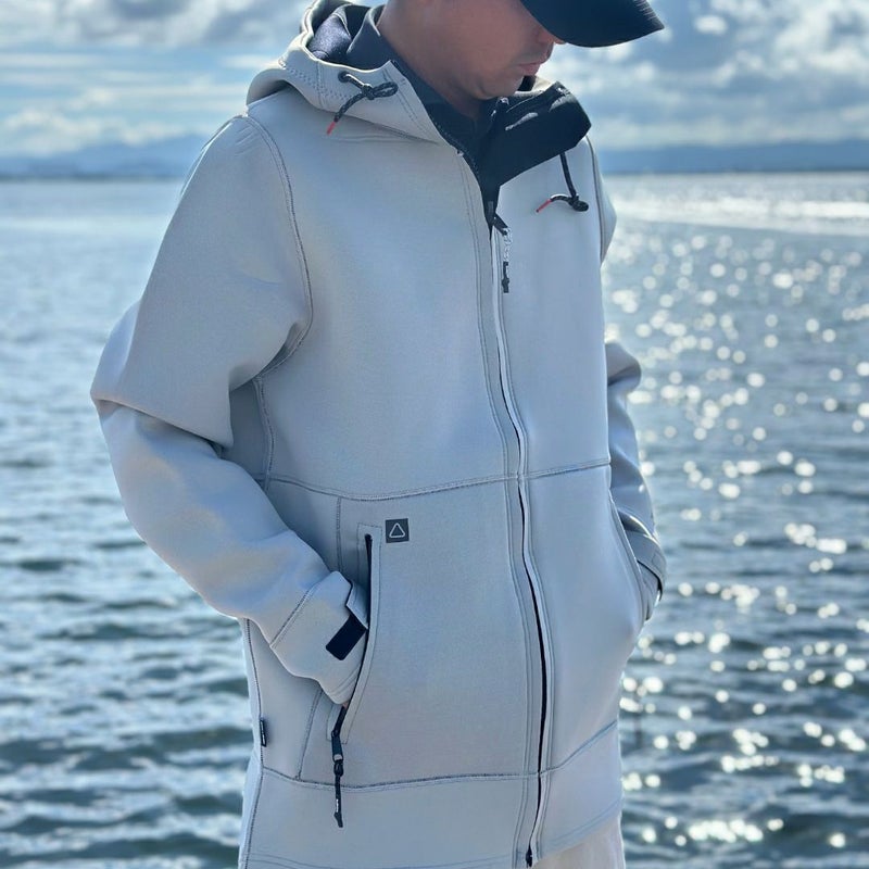  Followのボートコート　Pro Neo (Cream)　着用画像（男性）