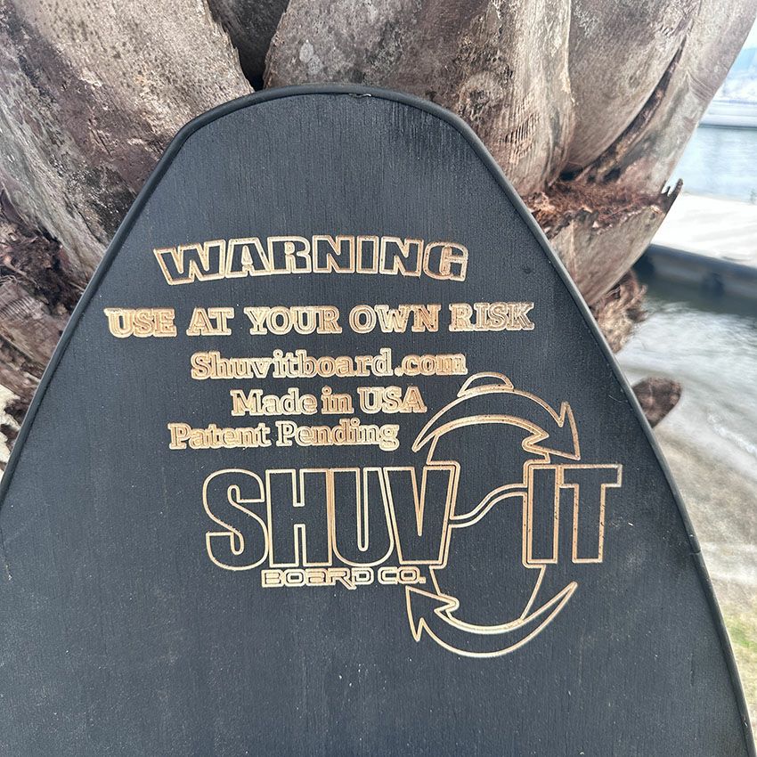 陸トレーニング用　ShuvIT Boardのテール部分のアップ