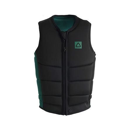 FollowのCorp（黒と緑）インパクトベストの正面